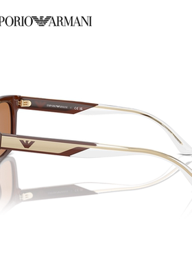 阿玛尼防晒长方形男性太阳镜偏光