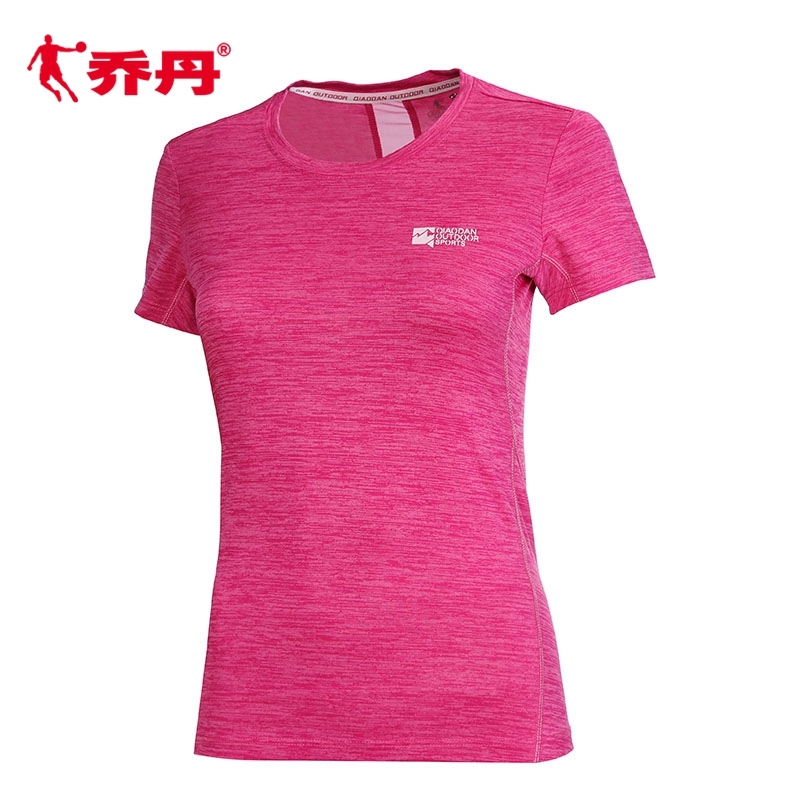 Jordan Sports Top Women's Summer Thin Running Yoga Suit Quick Drying Breathable Short Sleeve T-shirt Mesh Red Fitness Suit Women