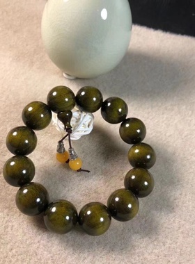 金丝楠木佛珠手串男女手