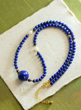 熹瑞青金石吊坠女链45