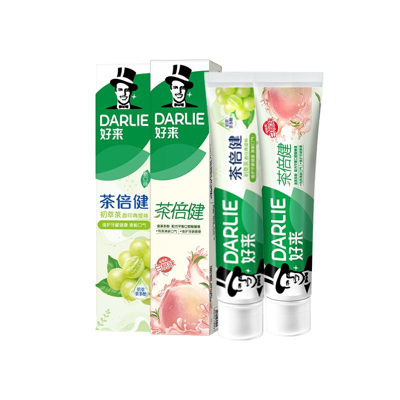 DARLIE好来原黑人牙膏白桃味牙膏好来牙膏官方旗舰店正品含氟清洁