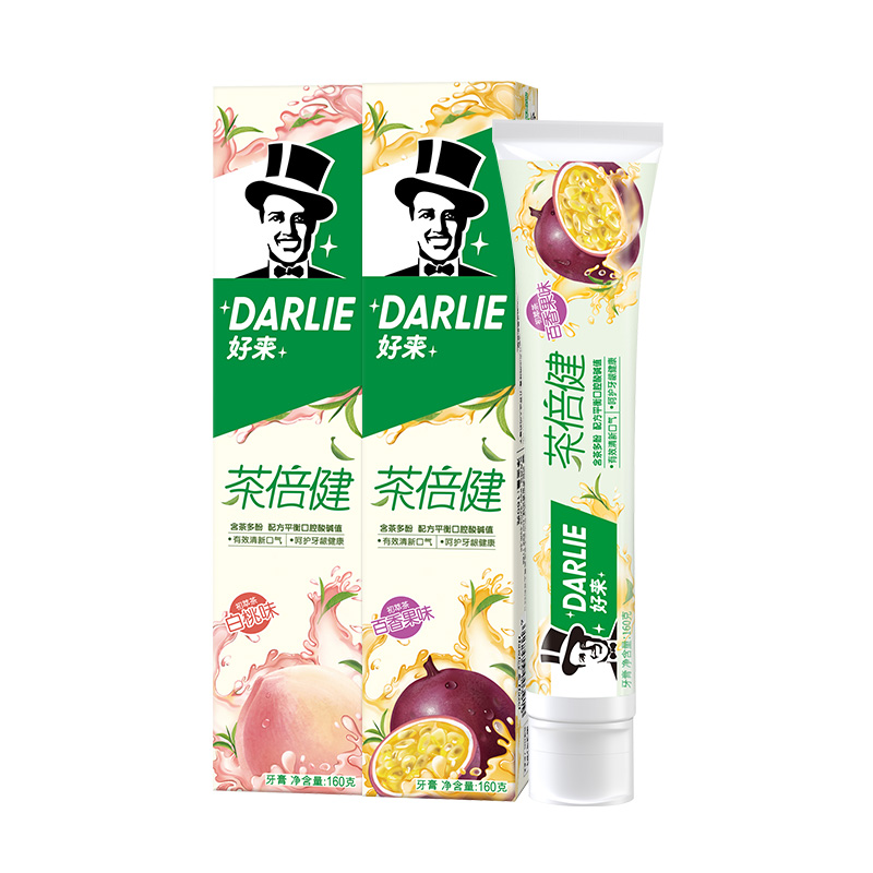 DARLIE好来黑人牙膏牙刷套装茶倍健桃味百香果含氟旗舰店官方正品 - 图3