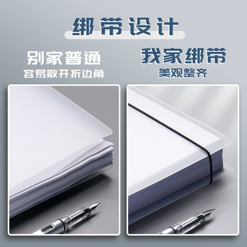 【送品牌打孔器】四孔a4活页夹线圈本活页本外壳笔记本学生厚可拆卸替芯打孔文件夹透明塑料大容量装订纸本子 - 图1