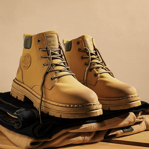 Martens, высокие сапоги подходит для мужчин и женщин на платформе, коллекция 2022, осенние, из натуральной кожи