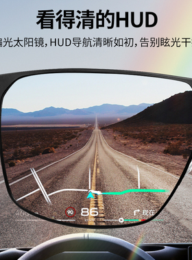 ZIPPO驾驶镜男hud抬显开车专用偏光变色防紫外线太阳镜女75858