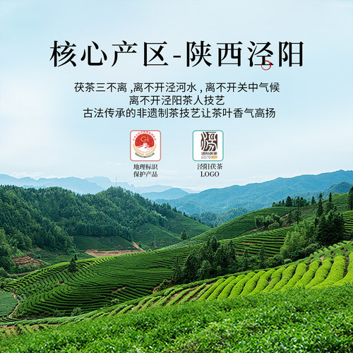 泾阳茯茶三年元顺裕隆全简包500g金花黑茶特级藏茶茯砖茶陕西官茶 - 图1