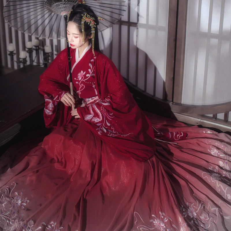 花小衣凤鸣正品原创花嫁红色汉服 花小衣汉服