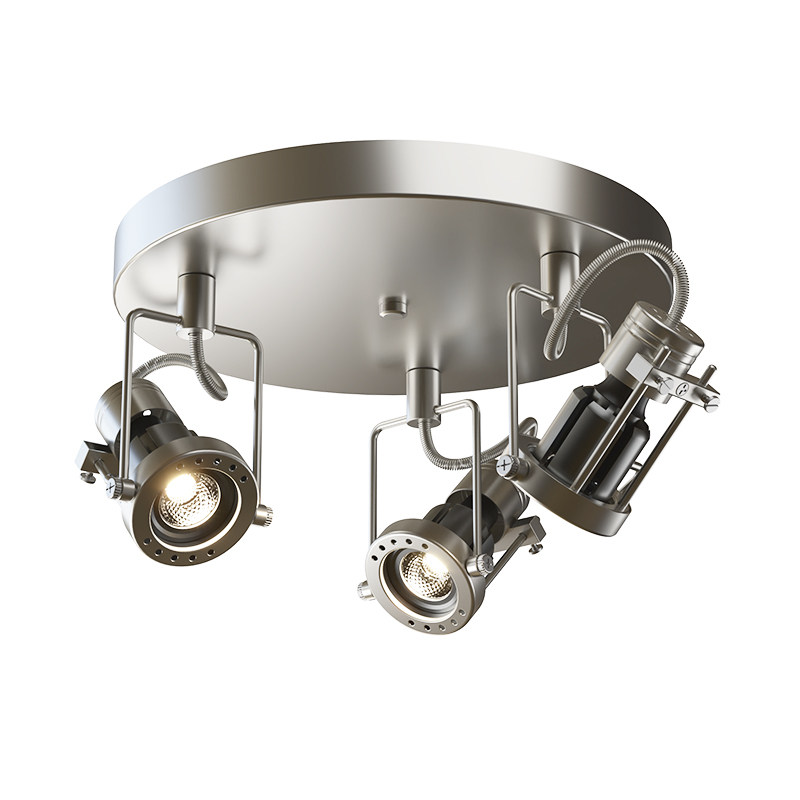 全光谱明装射灯客厅电视背景墙防眩无主灯洗墙装饰圆盘三头天花灯,淘宝优惠券,粉丝福利购,淘宝优惠卷