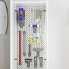 Dyson housekeeping cabinet perforated plate storage rack customization