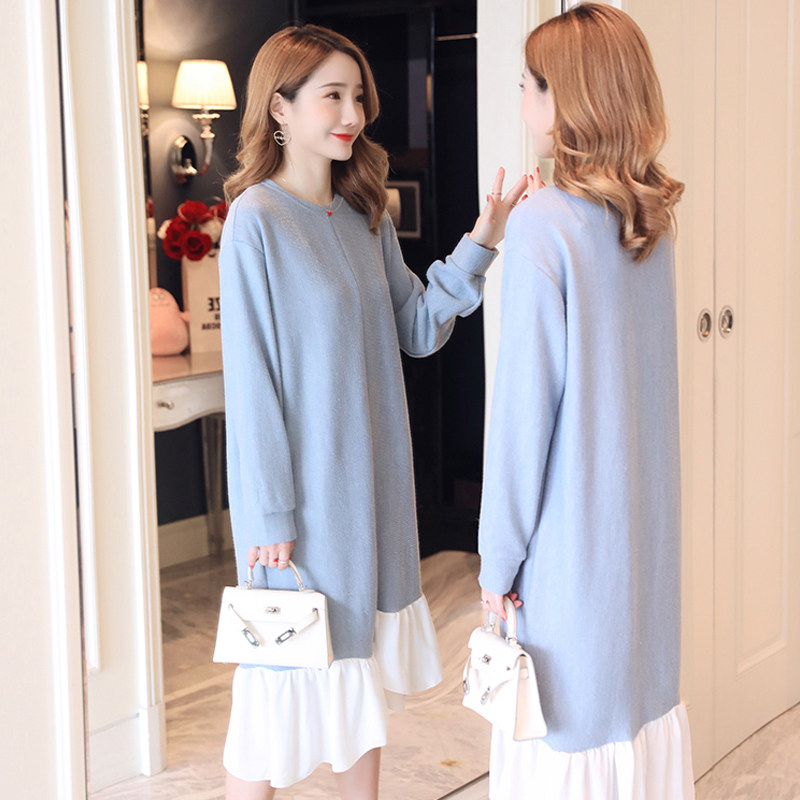 孕妇2020秋季新款韩版潮妈连衣裙 淮浓榕连衣裙