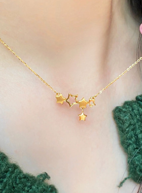 JUSONGKLEIN钛钢锁骨链女小星星