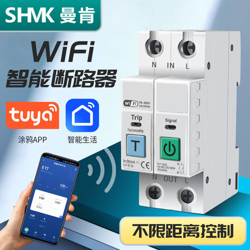 手机远程WiFi智能开关小型电源通断保护器灯牌路灯供电定时控制器 - 图1