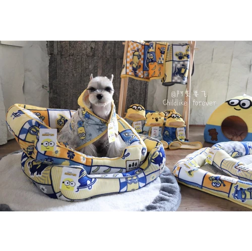 Семейство Ame ~ Классическая маленькая Huangren подлинная супер мягкая осенняя зима теплый бархатный кошачий гнездо для собачьей накладки покрытый накрытым одеялом для живота