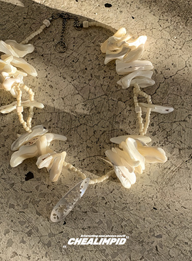 不规则贝母石设计颈链贝母石男女