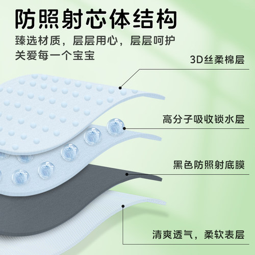 新生婴幼儿照防蓝光遮光专用纸尿裤黑色防辐射光疗护阴尿不湿10片 - 图1