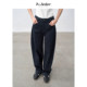ກາງເກງຜ້າຝ້າຍ W.Amber twill deconstructed cocoon-shaped casual pants ສໍາລັບແມ່ຍິງ summer 2026 ກາງເກງຂາກວ້າງແບບໃຫມ່ທີ່ກວມເອົາເນື້ອຫນັງແລະເບິ່ງ Slimming