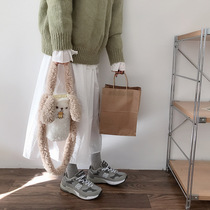 Warm Water Cup Cup Cover Cup Bag Warm large ears Plush Water Kettle Bag Day Tying soft Meng Inclined Satchel