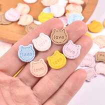 South Korean suede bear head Love pattern Colour handmade cloth Label cloth Clothing DIY Label Nameplate 50 packets