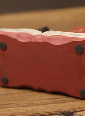 复古萨克斯小提琴书本装饰树脂笔筒摆件客厅书房桌面摆设