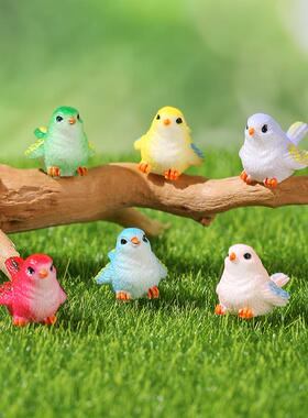 可爱卡通小鸟微景观多肉造景配件小摆件动物树脂工艺品装饰摆件