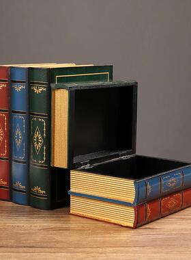 新款欧式复古仿真书收纳盒创意摄影拍照道具假书模型陈列摆设装饰