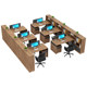 Staff desk desk 6-person office desk and chair combination company office workstation complete set of office furniture