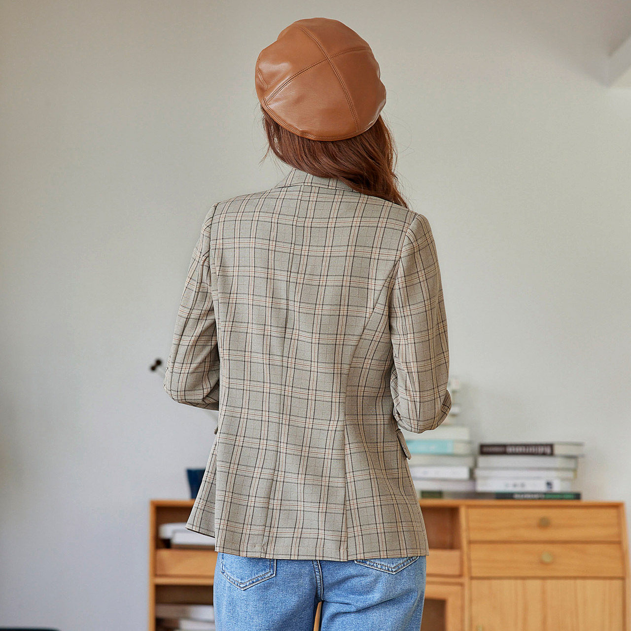 【特价】ief /爱依服短袖格子潮西服 爱依服outlets店西装