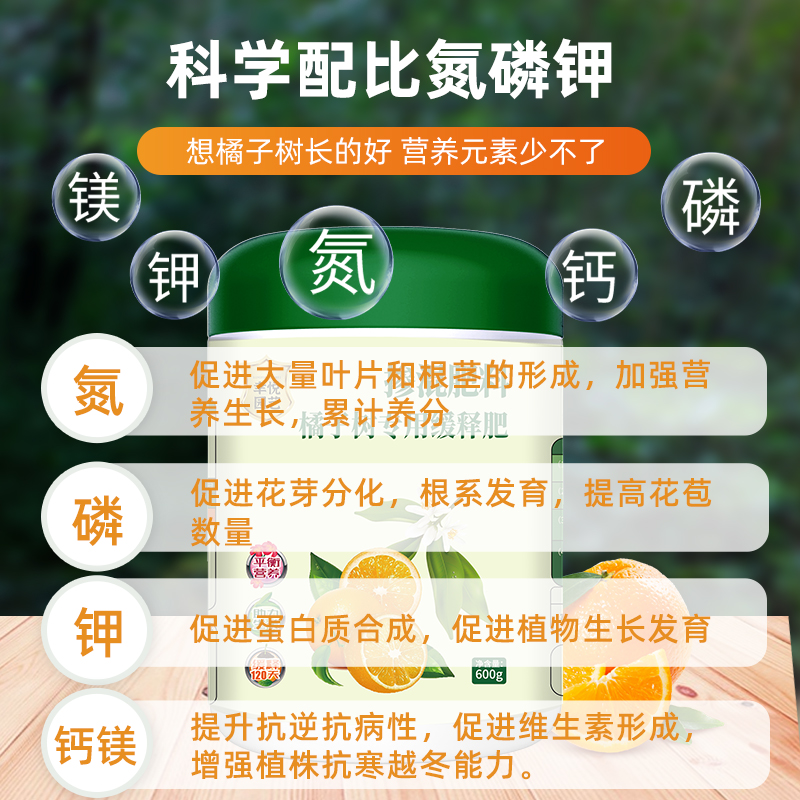 橘子树专用肥金桔子树肥料复合肥钾肥柑橘果树肥料缓释肥有机肥-图0