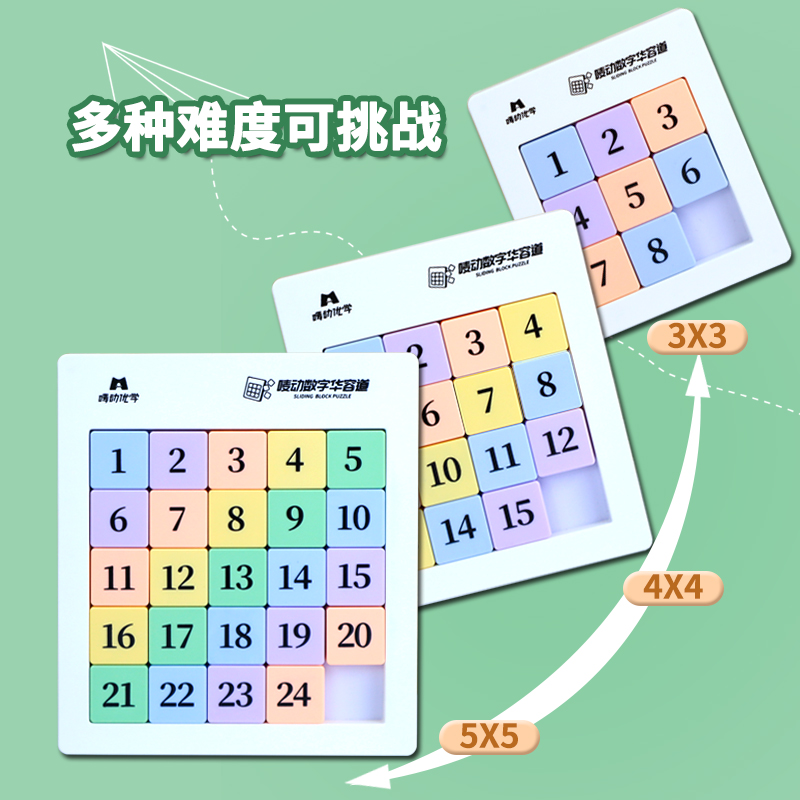 唛动磁性数字华容道九宫格数独三国滑动拼图小学生儿童益智玩具 - 图0