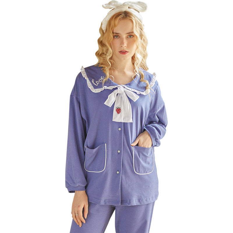 月子服纯棉产后春秋9月份8 7睡衣 芊月母婴家居服套装