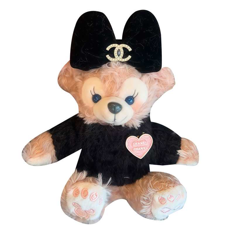 2025年冬季新款雪莉玫包包挂件毛绒公仔达菲熊玩偶挂饰娃娃钥匙扣 - 图3