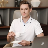 Летняя тонкая футболка polo для работы, короткий рукав, делается под заказ, с печатью вашего логотипа