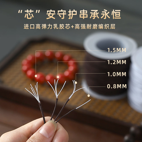 手串弹力绳佛珠专用线耐磨文玩手持挂件高强度手串绳子替换穿珠线 - 图1