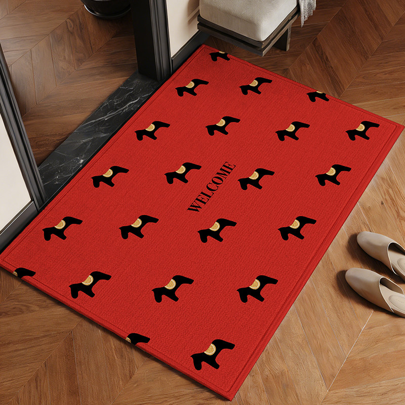 2026新款马年入户门地垫大门口专用地毯新年喜庆红色地垫家用脚垫,淘宝优惠券,粉丝福利购,淘宝优惠卷