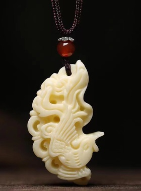 象牙果关公项链吊坠观音龙凤吊坠十二生肖八大守护神情侣饰品项链