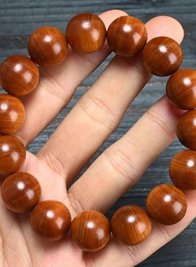 崖柏手串佛珠手链太行崖柏陈化老料雀眼男女佛珠高油素珠文玩念珠