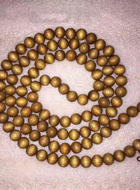 四川金丝楠木手串20文玩沉香手持明清拆房料阴沉金丝楠108颗紫檀