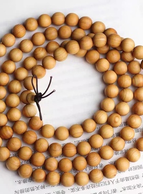 太行崖柏佛珠手串108颗手链老料高油木质文玩念珠男女士毛衣链子