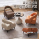 Leather living room home high-end backrest small chair light luxury low stool small stool small bench sofa stool shoe replacement stool