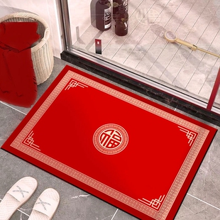 新中式福字硅藻泥浴室吸水地垫卫生间门口防滑脚垫厕所专用门垫