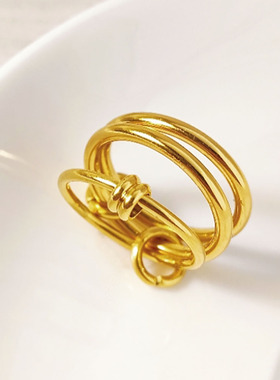 欧美ins时尚个性设计三环戒指