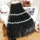 Весенняя длинная юбка в складку, высокая талия, юбка-пачка