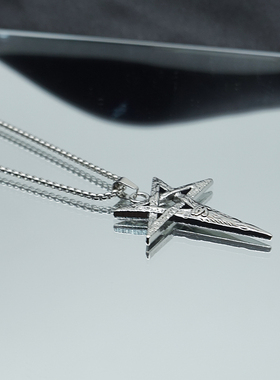 爆款五角星嘻哈钛钢项链SONGMENG