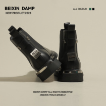 BEIXIN Apostle girl ~ Black thick bottom Chelsea boot female new autumn winter Innent wind slim skinny smoke pipe short boot