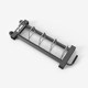 Self-adjusting spacing barbell trailer storage rack
