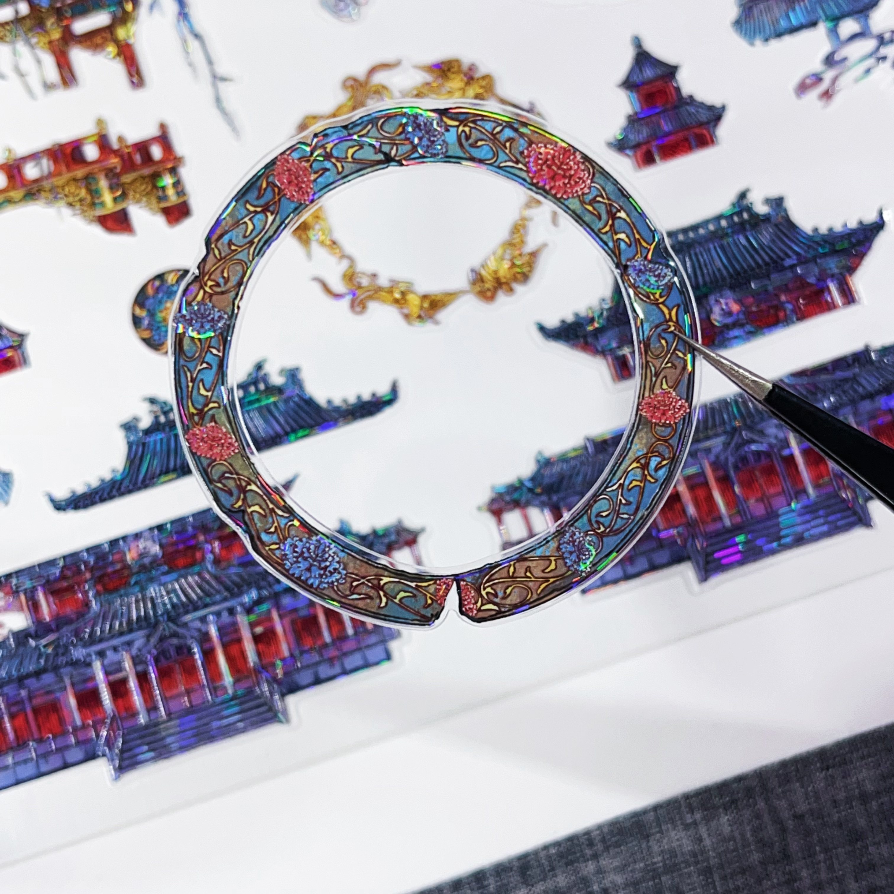 沐瑶 · 李富贵贝壳光2.0雷音寺造景贴纸微缩场景国风DIY贴画,淘宝优惠券,粉丝福利购,淘宝优惠卷