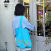WOOMOJI original design canvas bag art day reading niche large capacity simple commuter shoulder bag relaxed feeling