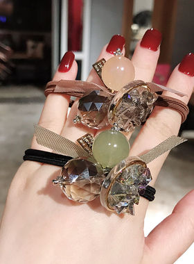 日韩组合水晶发绳女扎头发发圈