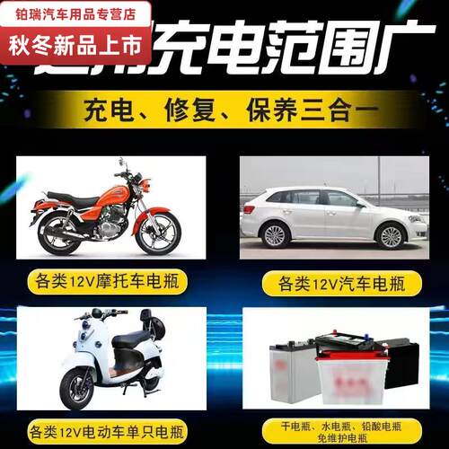 12V伏汽车电瓶充电器摩托车轿车货车蓄电池充电器智能通用充电机 - 图3
