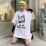 Tide, мультяшная летняя одежда, классическая футболка подходит для мужчин и женщин для влюбленных, короткий рукав